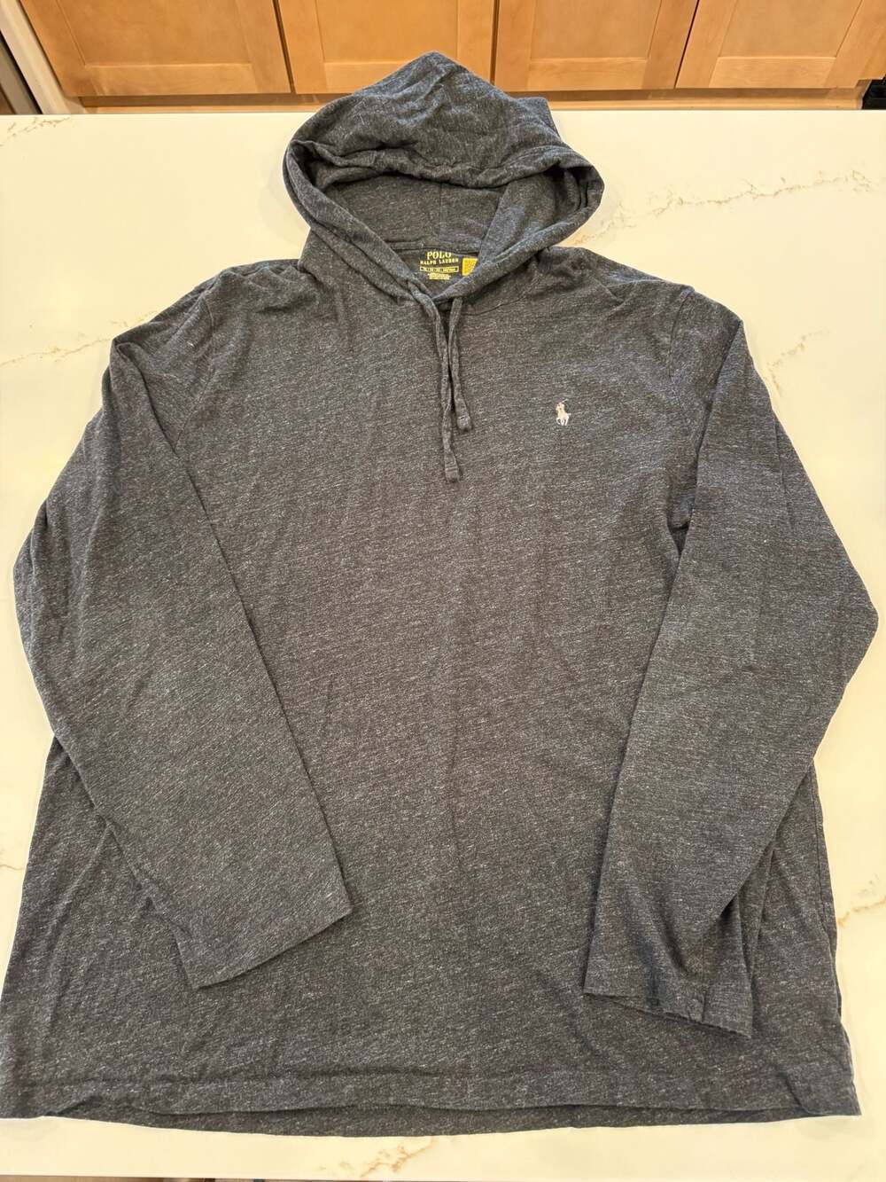 Polo Ralph Lauren Men's Lightweight Jersey Hooded T-Shirt Charcoal Heather Grey